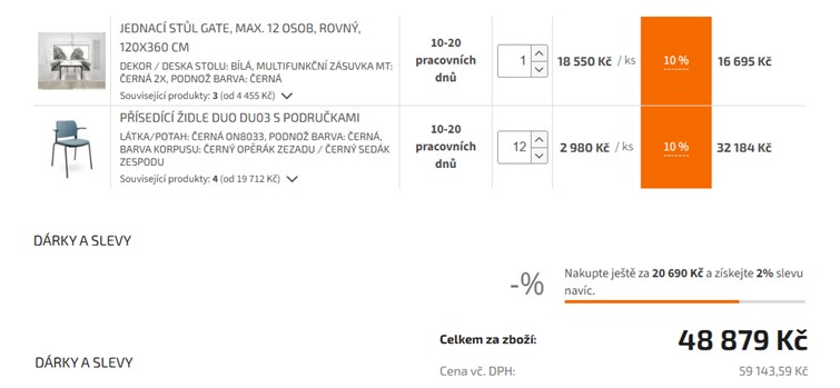 Příklad 3 objemové slevy